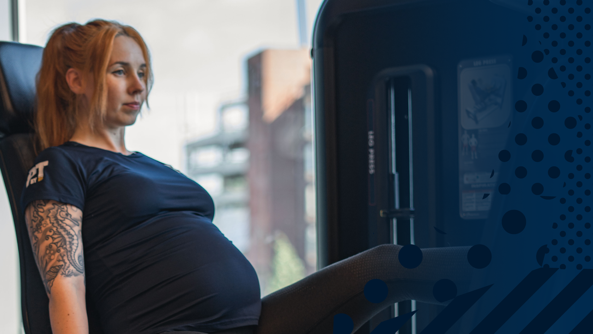 Övningar på gymmet för gravida